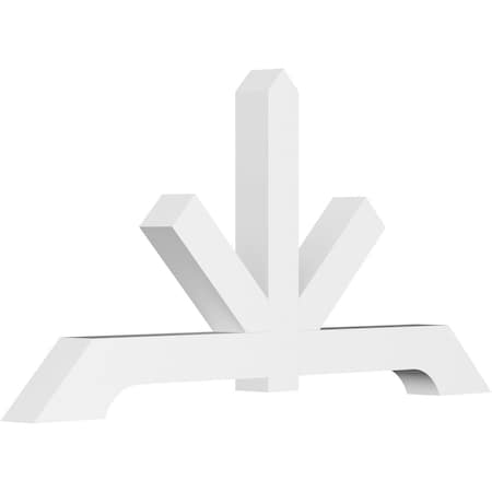 Vanguard Architectural Grade PVC Gable Bracket, 60W X 30H X 4D X 4F, 12/12 Pitch